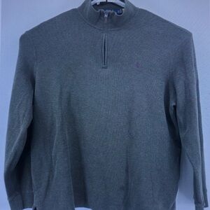 Polo by Ralph Lauren Men’s Charcoal Gray Half-Zip Sweater